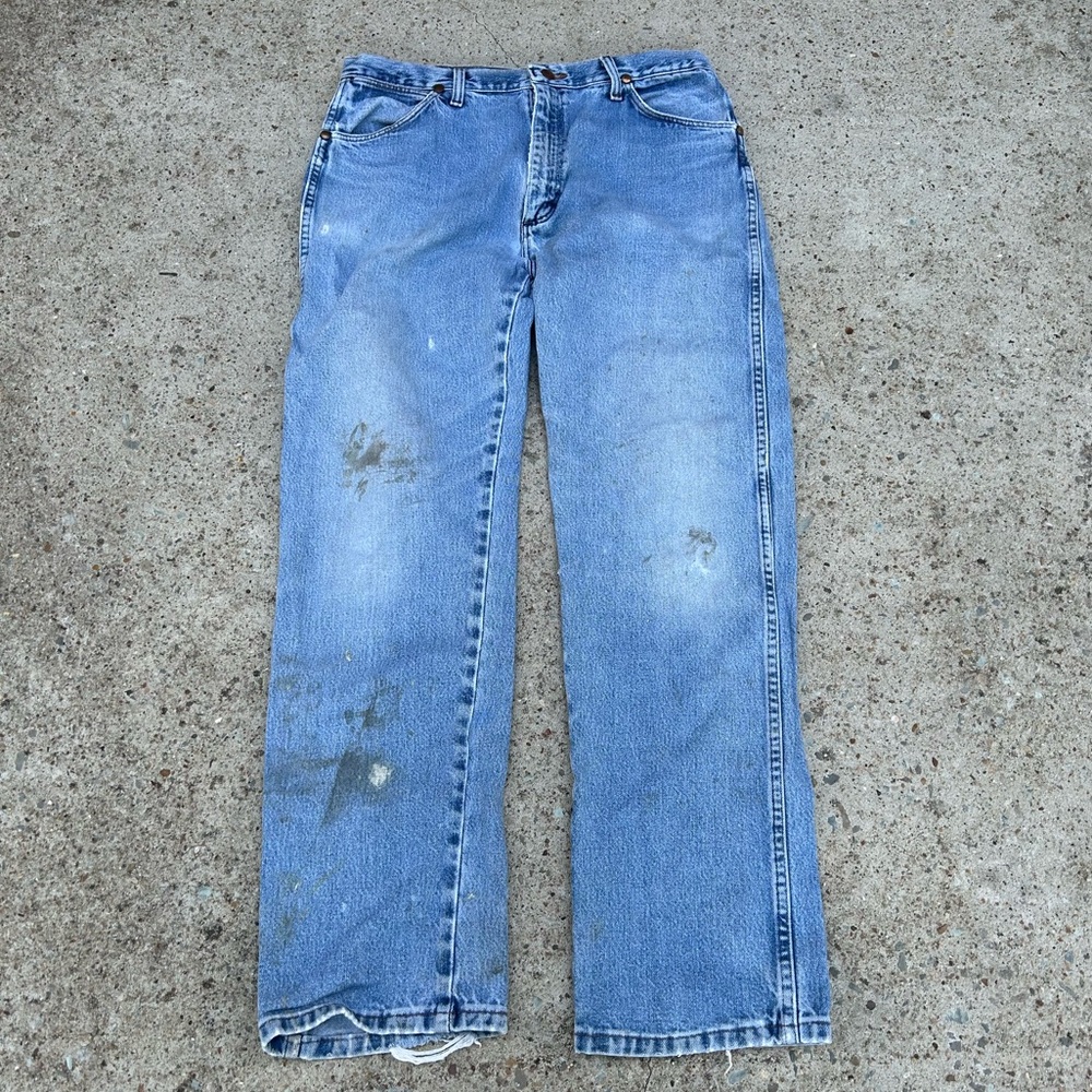 Vintage Wrangler Jeans Men’s Blue Denim 13MWZGK 100% Cotton 33x30 Cowboy